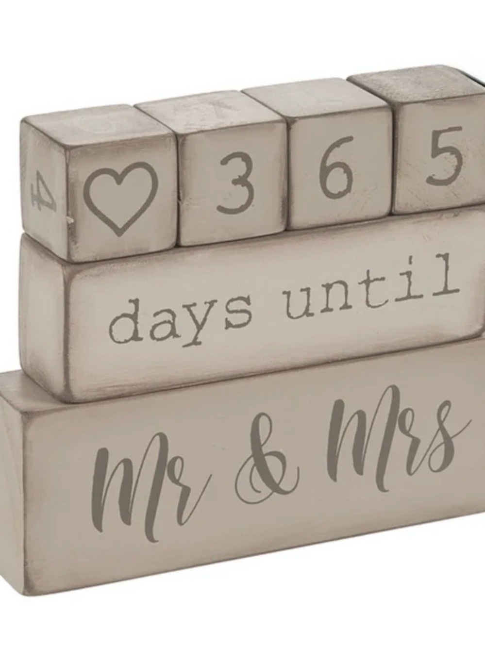 Mr & Mrs Countdown Blocks